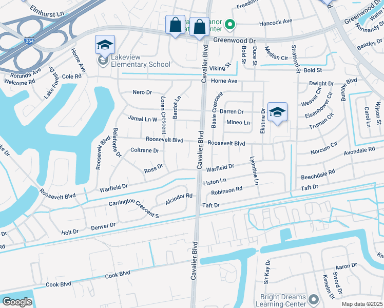map of restaurants, bars, coffee shops, grocery stores, and more near 7 Vaughn Court in Portsmouth