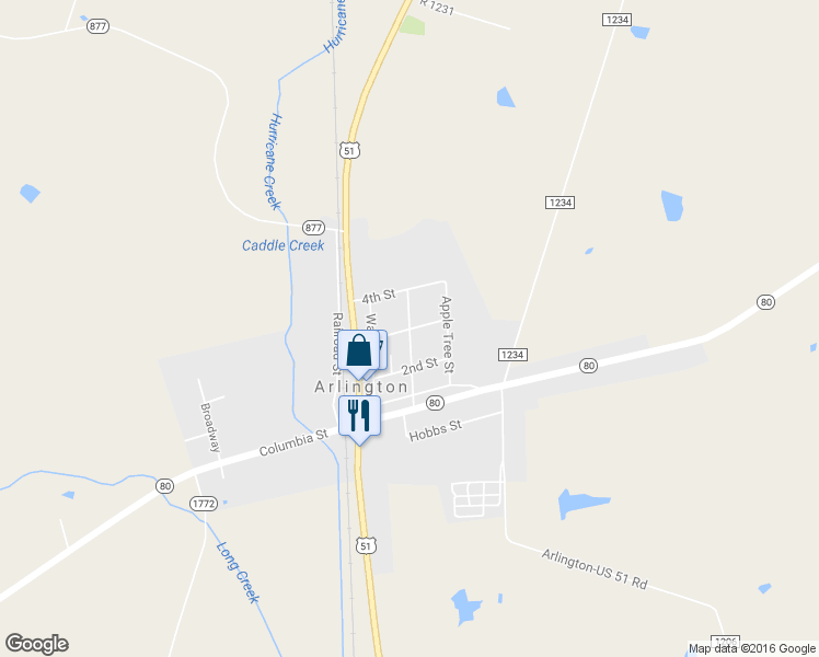map of restaurants, bars, coffee shops, grocery stores, and more near 3rd Street in Arlington