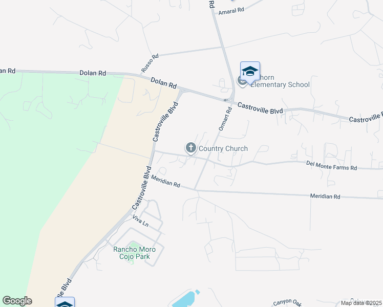 map of restaurants, bars, coffee shops, grocery stores, and more near 14485 Del Monte Farms Road in Castroville