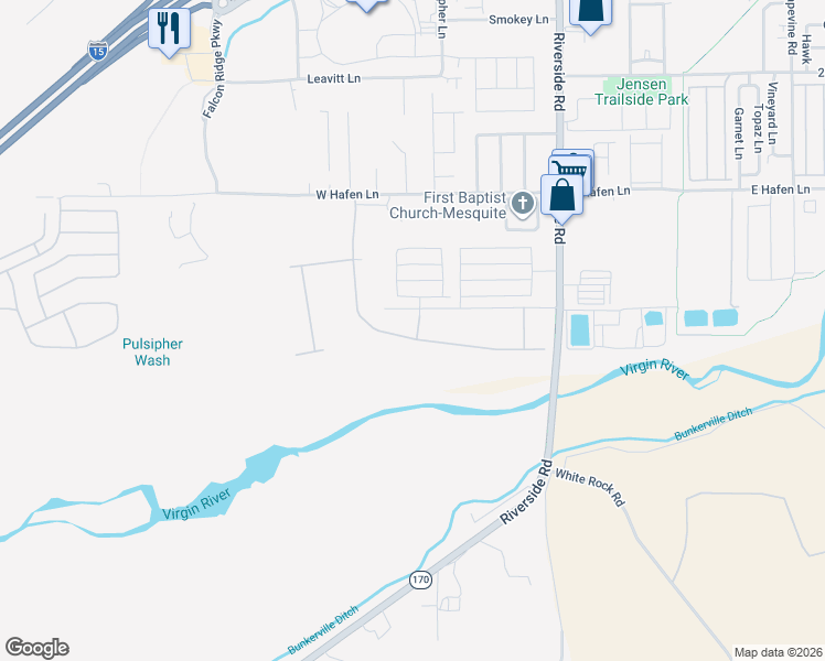map of restaurants, bars, coffee shops, grocery stores, and more near 641 Jessica Drive in Mesquite