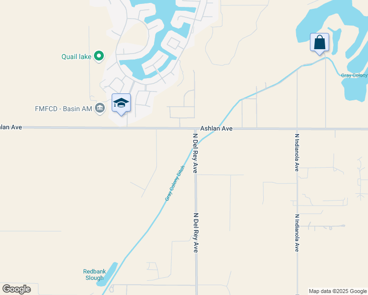 map of restaurants, bars, coffee shops, grocery stores, and more near 10851 East Ashlan Avenue in Sanger