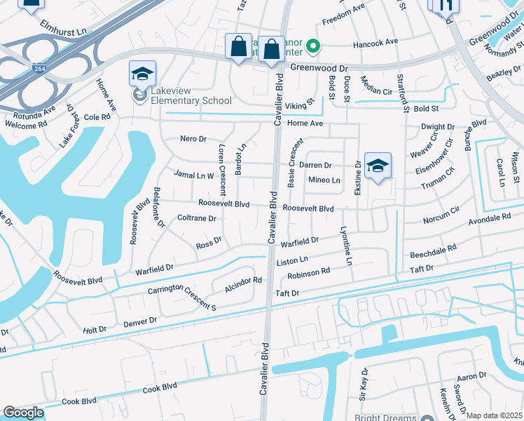 map of restaurants, bars, coffee shops, grocery stores, and more near 1 Vaughn Court in Portsmouth
