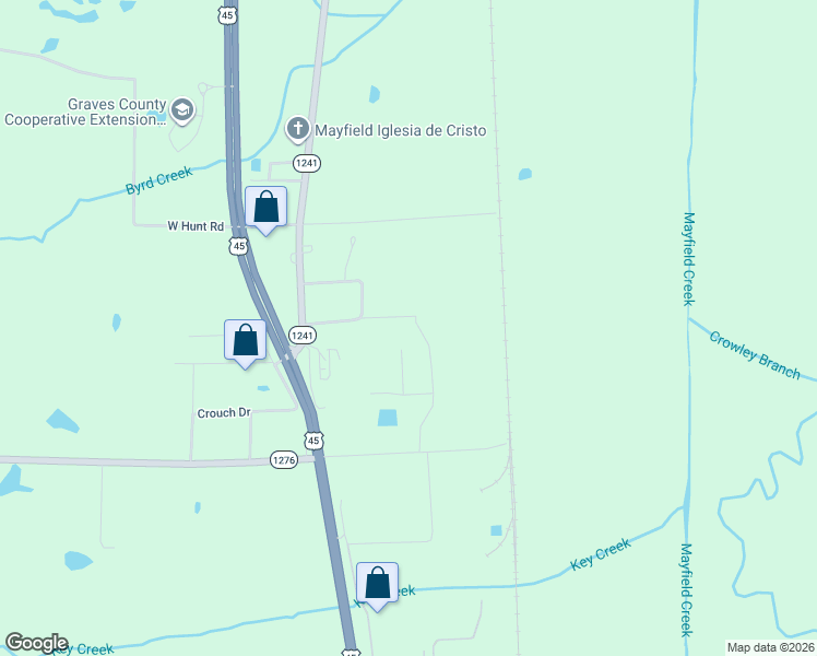 map of restaurants, bars, coffee shops, grocery stores, and more near in Mayfield
