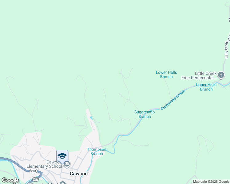 map of restaurants, bars, coffee shops, grocery stores, and more near 169 Sugar Camp Branch Road in Cawood