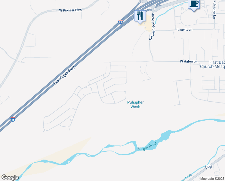 map of restaurants, bars, coffee shops, grocery stores, and more near 1223 Augusta Hills Street in Mesquite