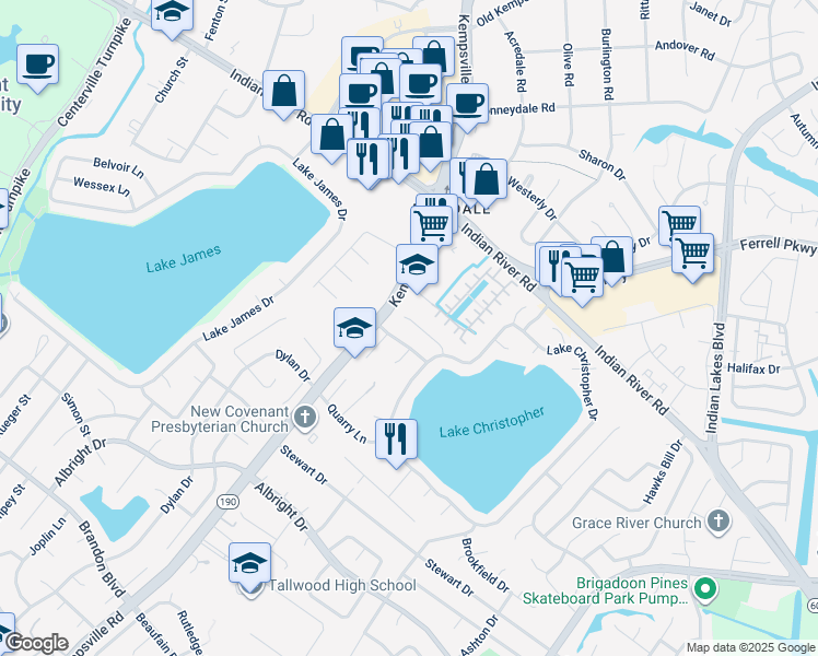 map of restaurants, bars, coffee shops, grocery stores, and more near 5225 Shorebreeze Court in Virginia Beach