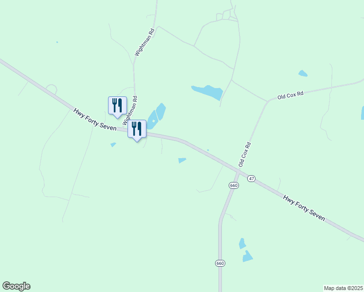 map of restaurants, bars, coffee shops, grocery stores, and more near 13978 Virginia 47 in Chase City