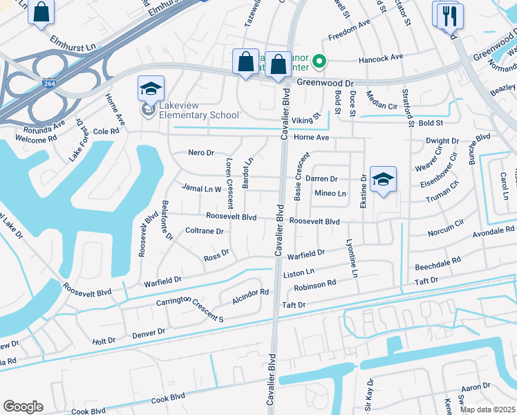 map of restaurants, bars, coffee shops, grocery stores, and more near 8 Jamal Ct in Portsmouth