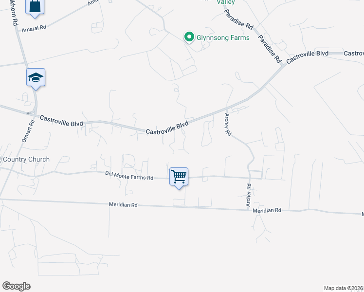 map of restaurants, bars, coffee shops, grocery stores, and more near 15354 Castroville Boulevard in Castroville