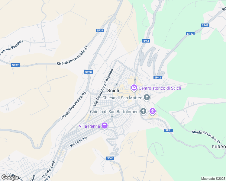 map of restaurants, bars, coffee shops, grocery stores, and more near in Scicli