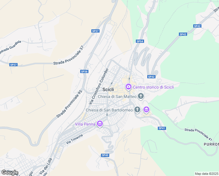 map of restaurants, bars, coffee shops, grocery stores, and more near in Scicli