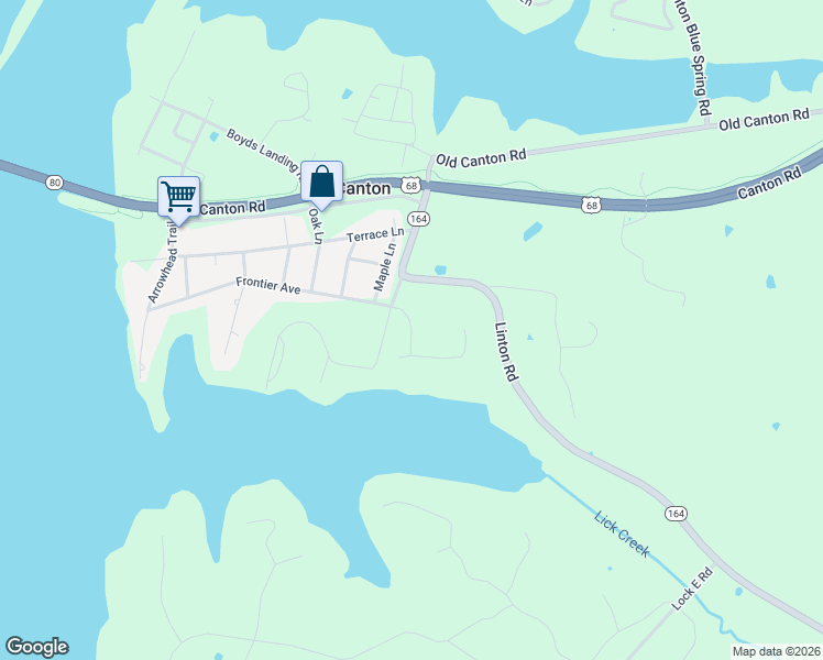 map of restaurants, bars, coffee shops, grocery stores, and more near Boone Dr in Cadiz