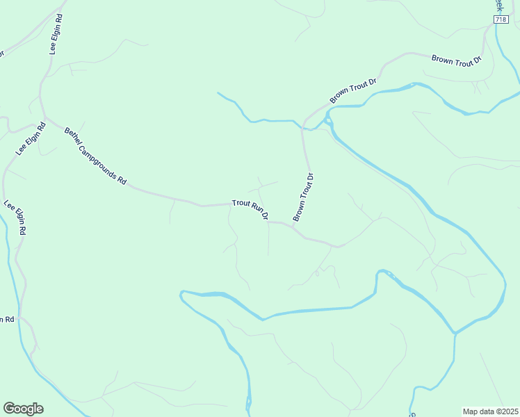 map of restaurants, bars, coffee shops, grocery stores, and more near Trout Run in Woolwine