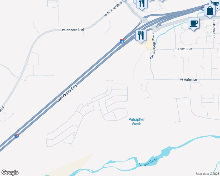 map of restaurants, bars, coffee shops, grocery stores, and more near 424 Beacon Ridge Way in Mesquite