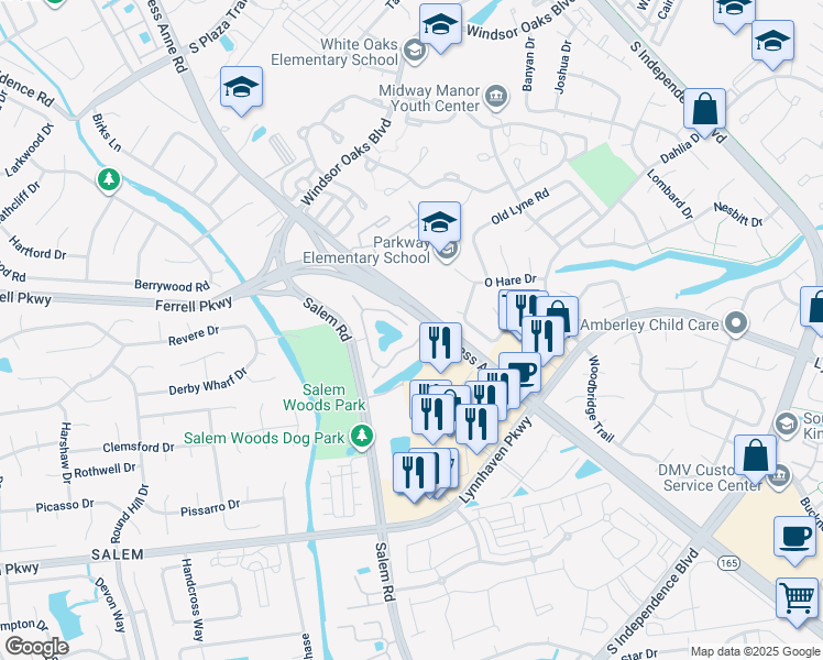 map of restaurants, bars, coffee shops, grocery stores, and more near 4301 Trafton Arch in Virginia Beach