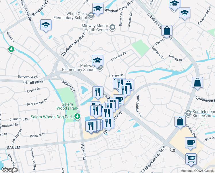 map of restaurants, bars, coffee shops, grocery stores, and more near 1210 Haig Circle in Virginia Beach