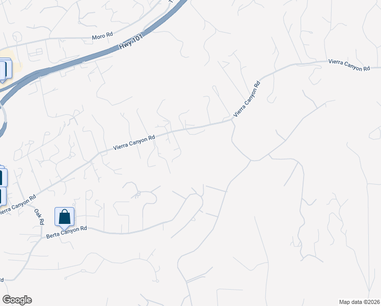 map of restaurants, bars, coffee shops, grocery stores, and more near 18730 Vierra Canyon Road in Salinas