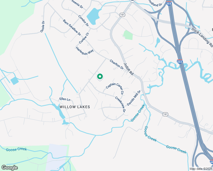 map of restaurants, bars, coffee shops, grocery stores, and more near 4633 Captain Carter Circle in Chesapeake