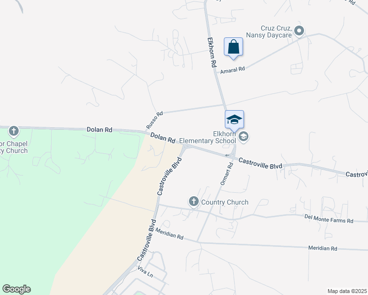 map of restaurants, bars, coffee shops, grocery stores, and more near 13990 Castroville Boulevard in Castroville