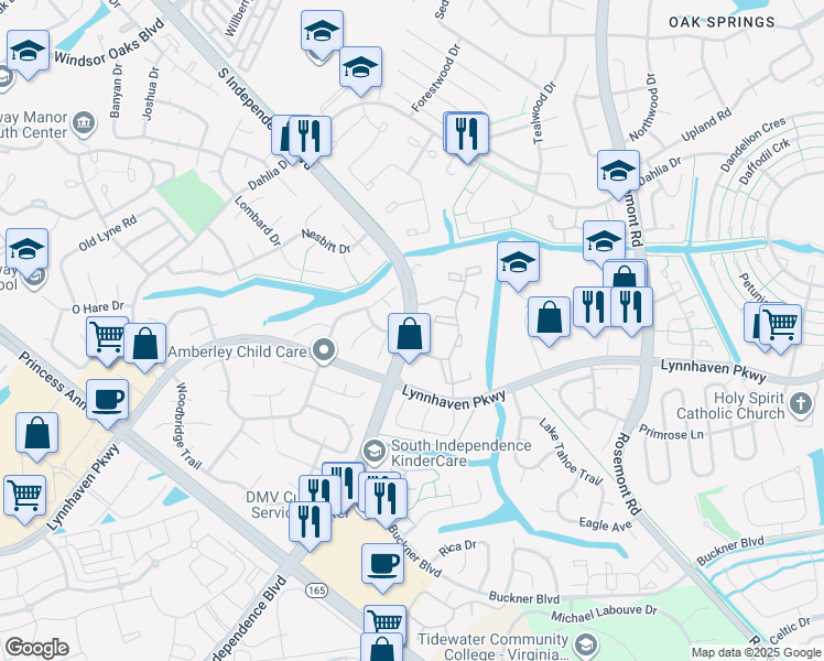 map of restaurants, bars, coffee shops, grocery stores, and more near 3908 Snug Harbor Drive in Virginia Beach