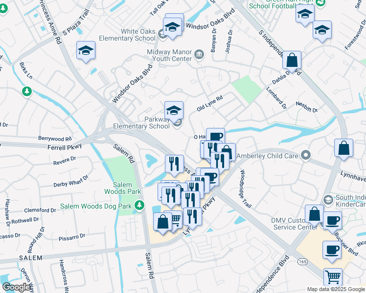 map of restaurants, bars, coffee shops, grocery stores, and more near 1210 Haig Circle in Virginia Beach