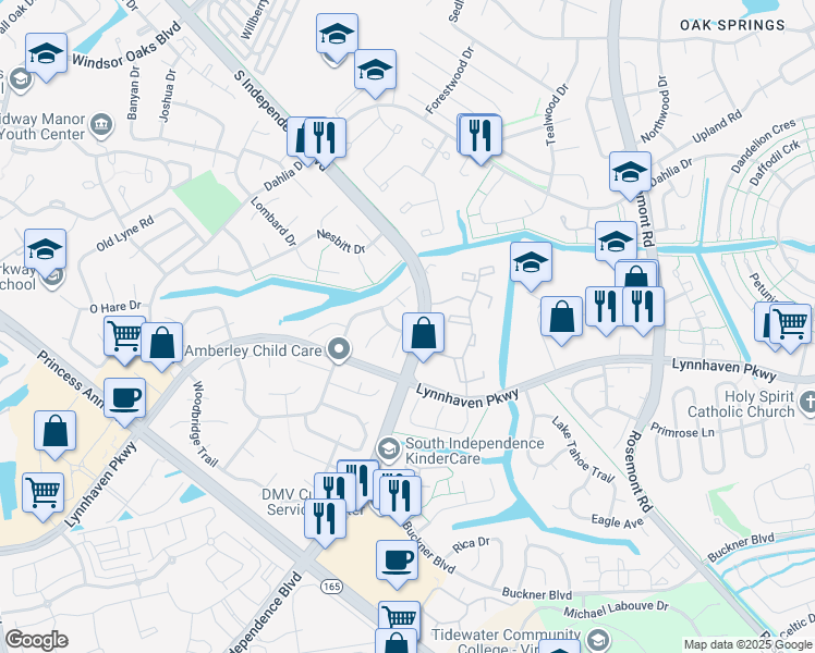 map of restaurants, bars, coffee shops, grocery stores, and more near 3908 Snug Harbor Drive in Virginia Beach