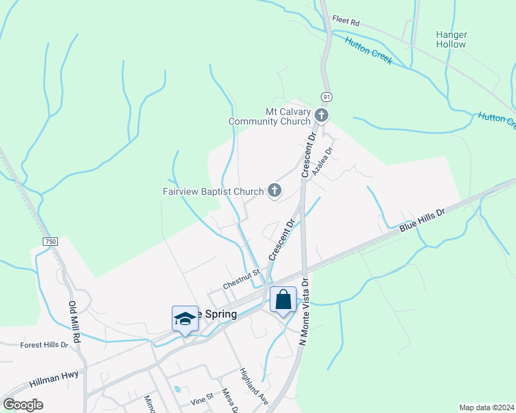 map of restaurants, bars, coffee shops, grocery stores, and more near 417 Shenandoah Drive in Glade Spring