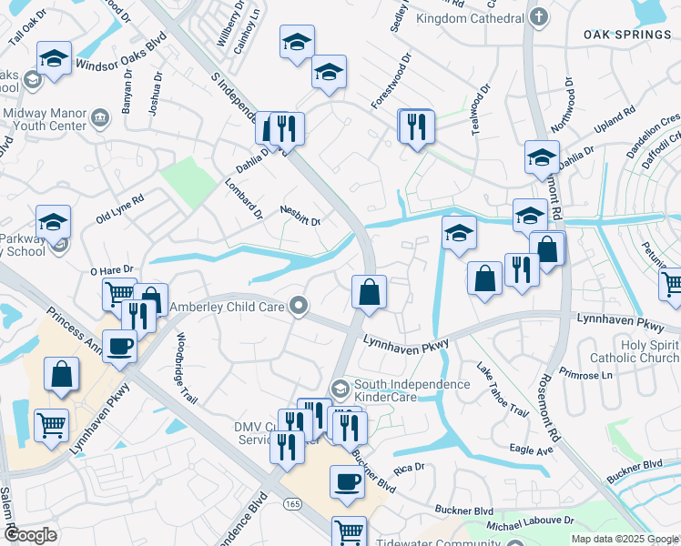 map of restaurants, bars, coffee shops, grocery stores, and more near 3936 Snug Harbor Drive in Virginia Beach