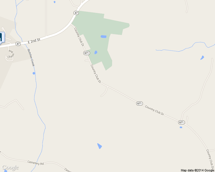 map of restaurants, bars, coffee shops, grocery stores, and more near 645 Country Club Drive in Chase City