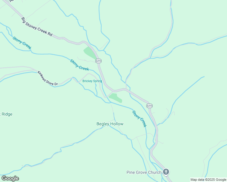 map of restaurants, bars, coffee shops, grocery stores, and more near Big Stoney Creek Road in Dungannon