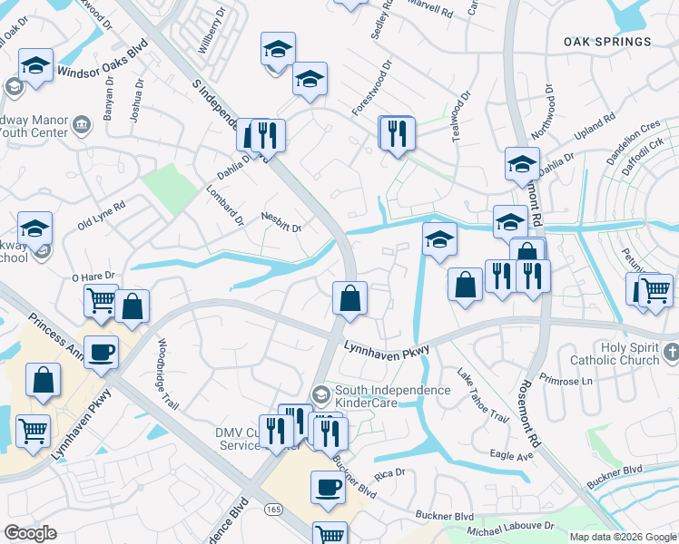 map of restaurants, bars, coffee shops, grocery stores, and more near 1305 Riverside Drive in Virginia Beach