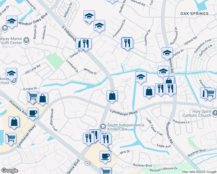 map of restaurants, bars, coffee shops, grocery stores, and more near 1305 Riverside Drive in Virginia Beach