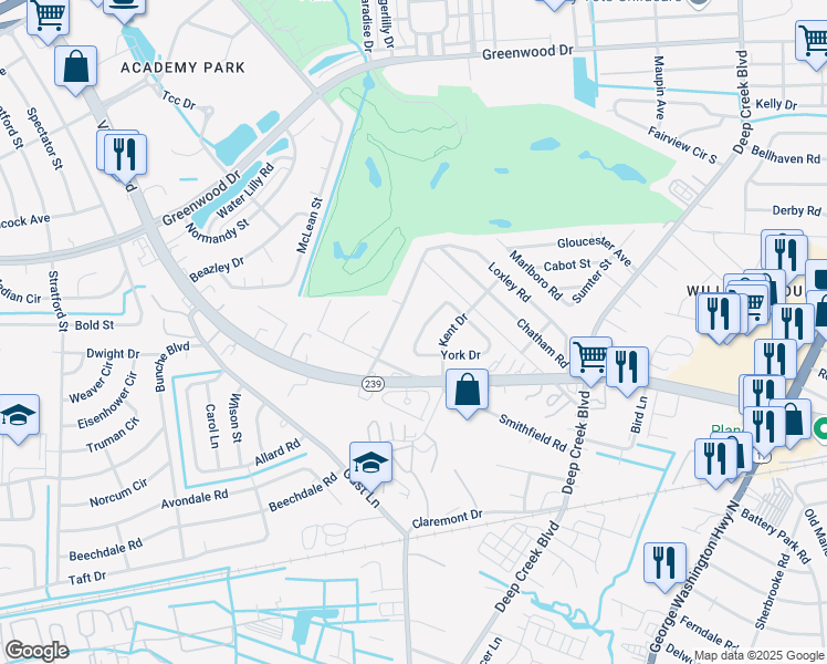 map of restaurants, bars, coffee shops, grocery stores, and more near 121 Francis Street in Portsmouth