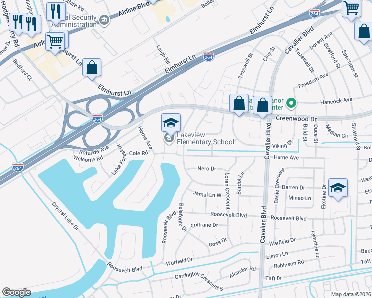 map of restaurants, bars, coffee shops, grocery stores, and more near in Portsmouth