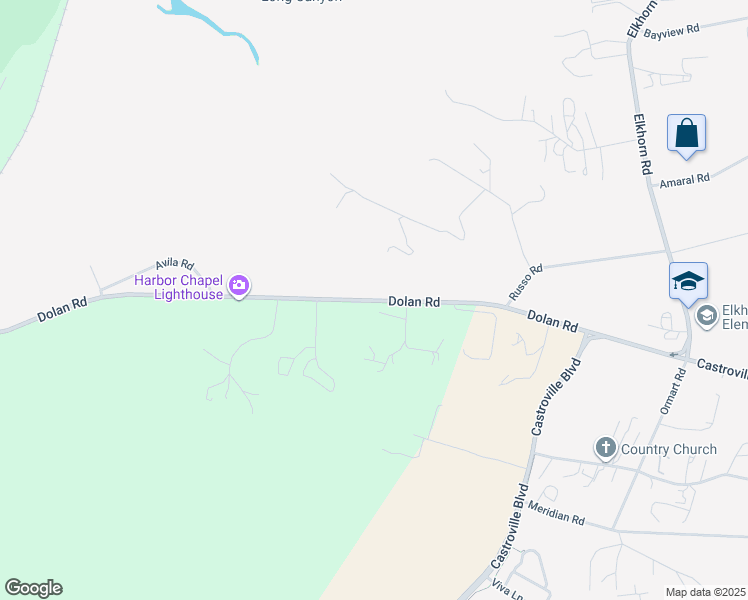 map of restaurants, bars, coffee shops, grocery stores, and more near 847-899 Dolan Road in Castroville