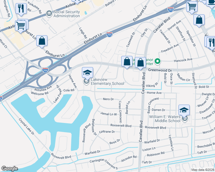 map of restaurants, bars, coffee shops, grocery stores, and more near 200 Wynn Street in Portsmouth