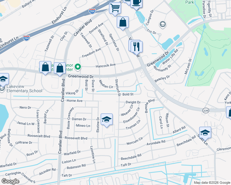 map of restaurants, bars, coffee shops, grocery stores, and more near 802 Bold Street in Portsmouth