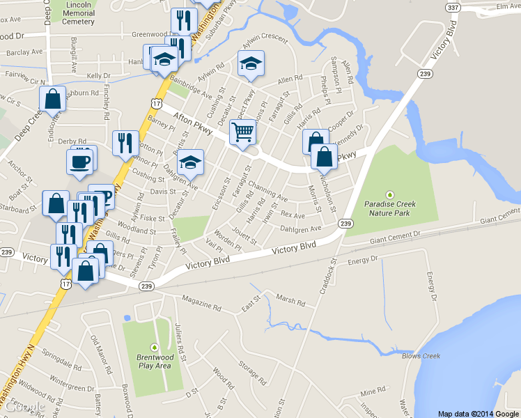 map of restaurants, bars, coffee shops, grocery stores, and more near 98 Harris Rd in Portsmouth