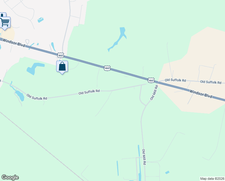 map of restaurants, bars, coffee shops, grocery stores, and more near 12462 Old Suffolk Road in Windsor