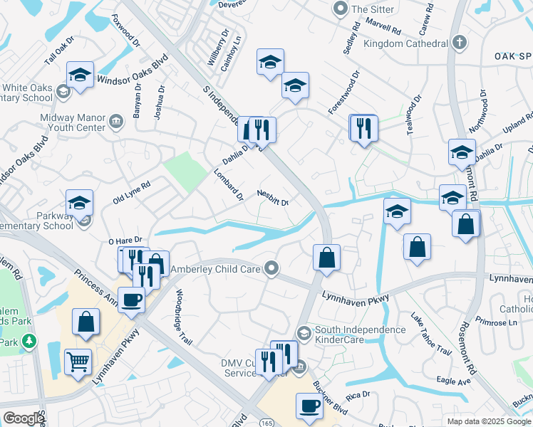 map of restaurants, bars, coffee shops, grocery stores, and more near 3913 Lombard Court in Virginia Beach