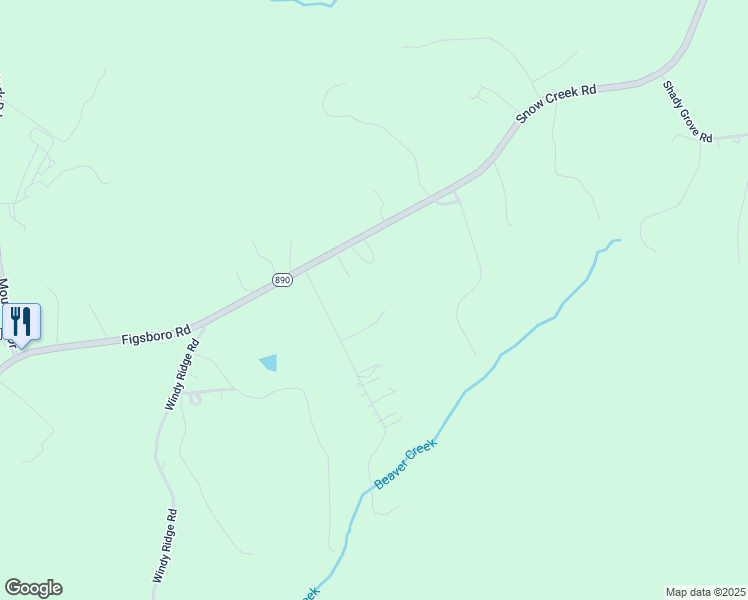 map of restaurants, bars, coffee shops, grocery stores, and more near 1107 Chestnut Acorn Road in Martinsville