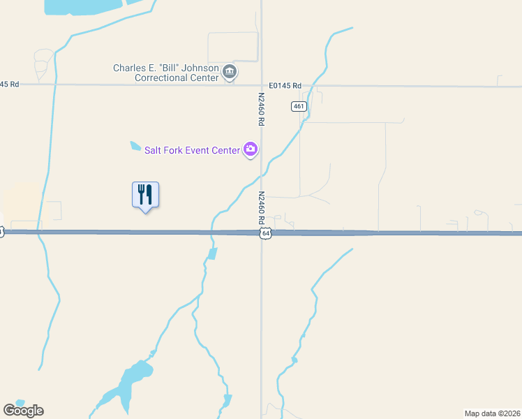 map of restaurants, bars, coffee shops, grocery stores, and more near N2460 Road in Alva