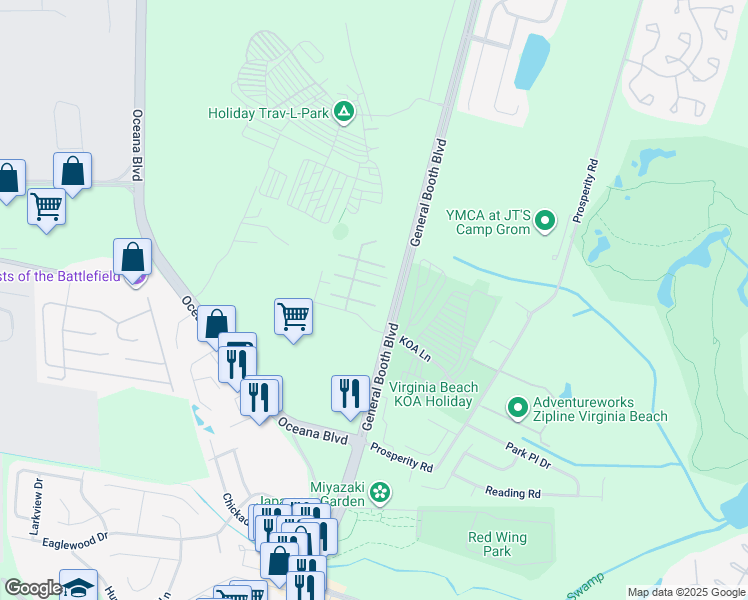 map of restaurants, bars, coffee shops, grocery stores, and more near 1074 Sea Holly Court in Virginia Beach