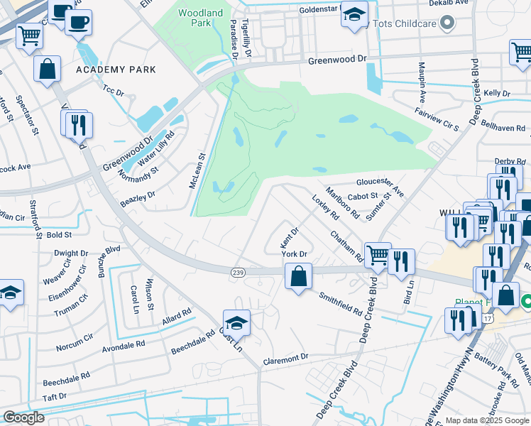 map of restaurants, bars, coffee shops, grocery stores, and more near 108 Francis Street in Portsmouth