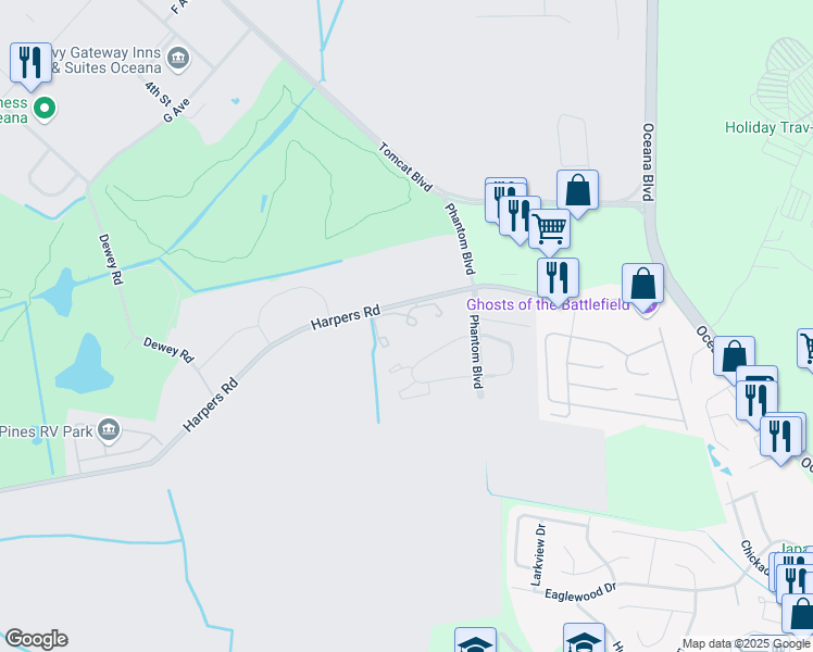 map of restaurants, bars, coffee shops, grocery stores, and more near 1248 Nauticus Circle in Virginia Beach