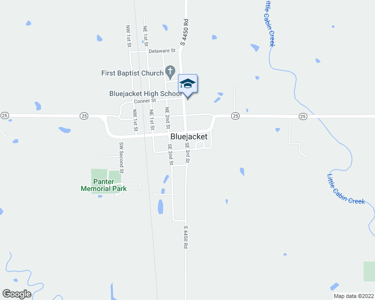 map of restaurants, bars, coffee shops, grocery stores, and more near Southeast Cherokee Street in Bluejacket