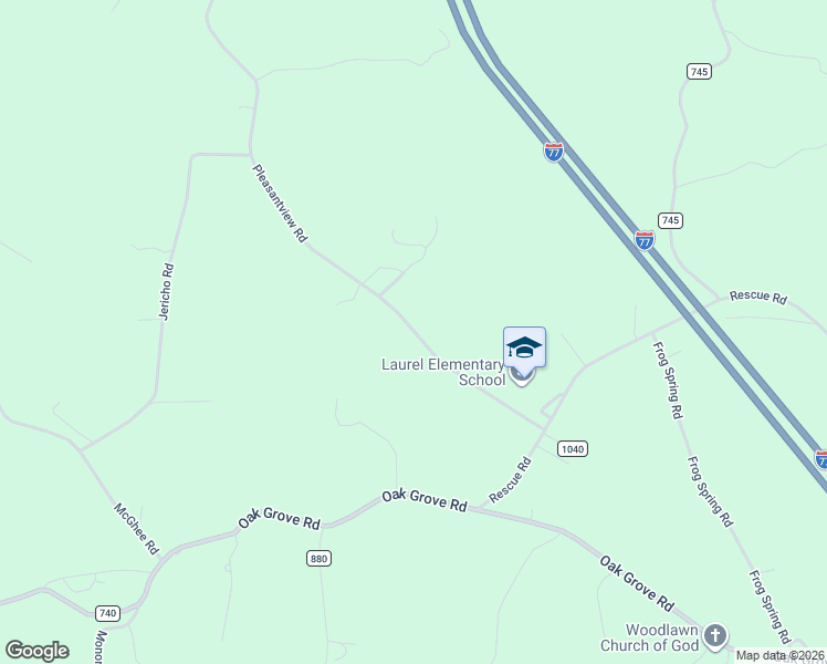 map of restaurants, bars, coffee shops, grocery stores, and more near 563 Pleasantview Road in Austinville