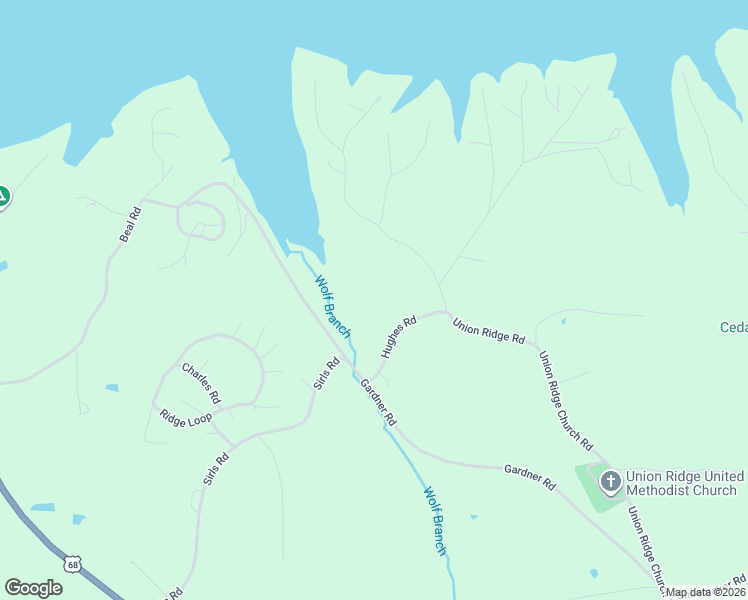 map of restaurants, bars, coffee shops, grocery stores, and more near 85 Hughes Road in Benton