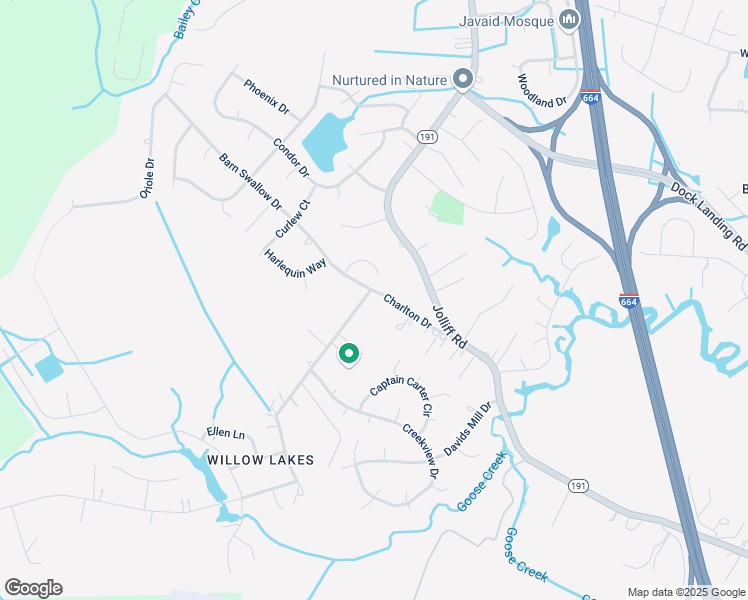 map of restaurants, bars, coffee shops, grocery stores, and more near 4733 Charlton Drive in Chesapeake