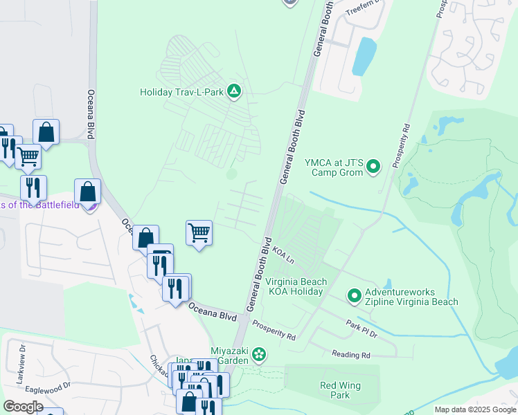 map of restaurants, bars, coffee shops, grocery stores, and more near 1074 Whales Run Court in Virginia Beach